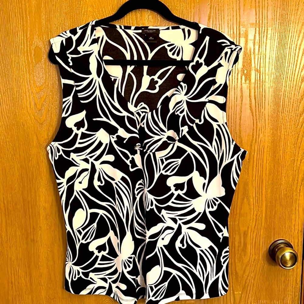 Black and white blouse!